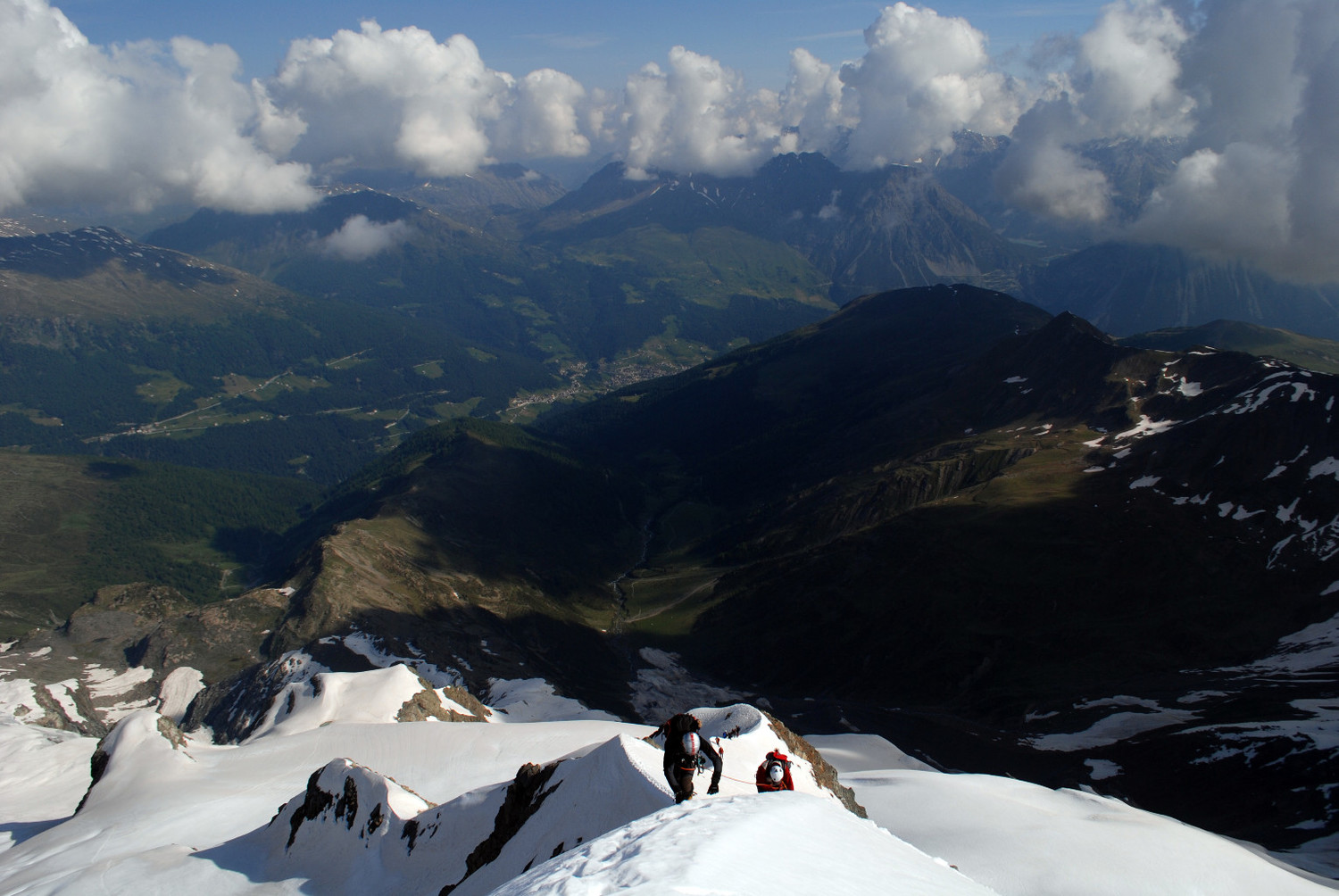 Sullo spigolo N alla Cima Piazzi 3439m