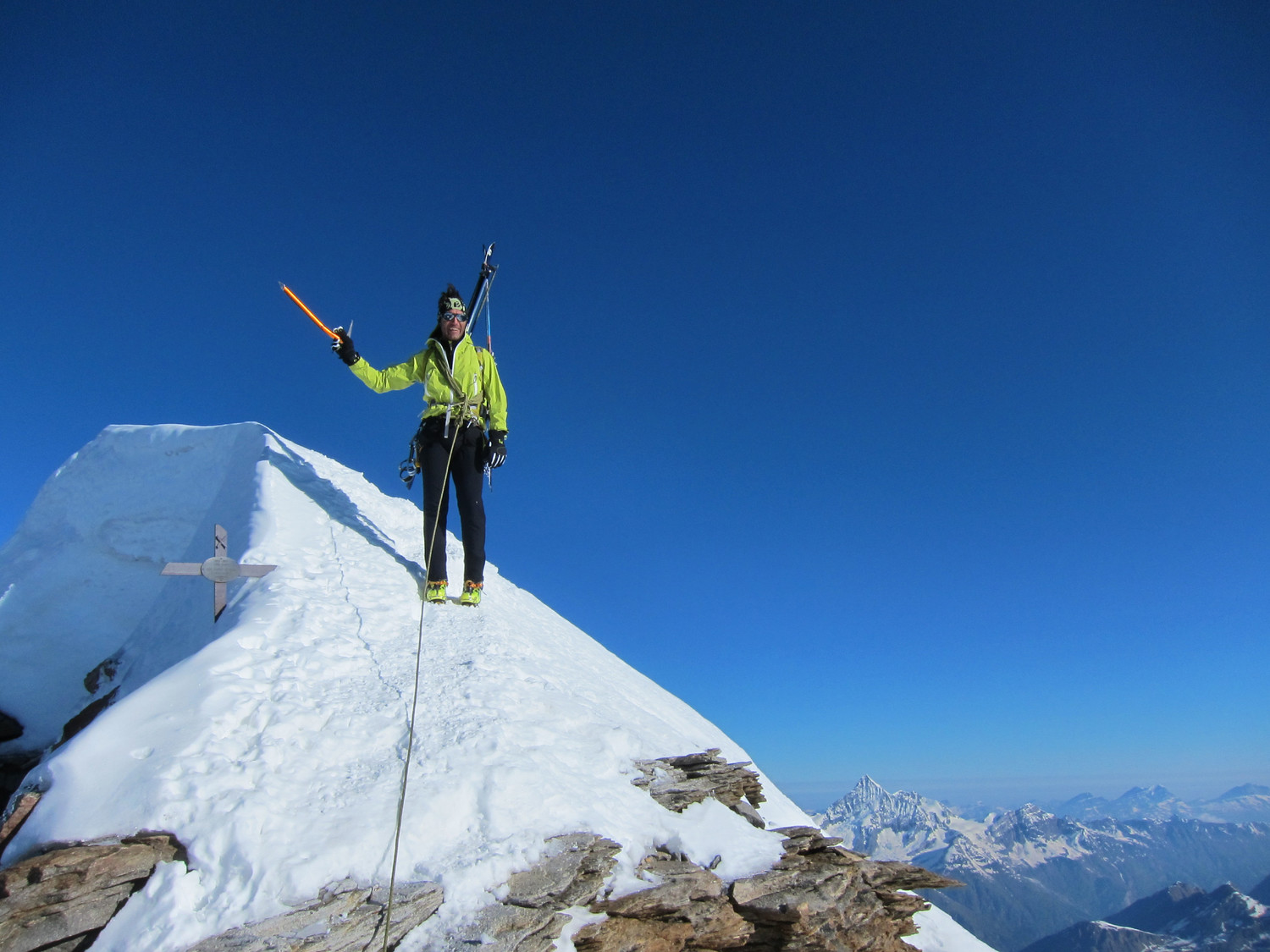 In cima al Lyskamm Orientale