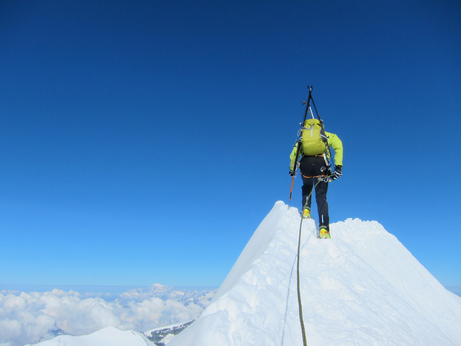In cima al Lyskamm Occidentale
