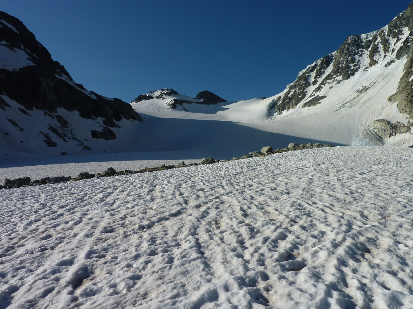 Montée, glacier de Pièce