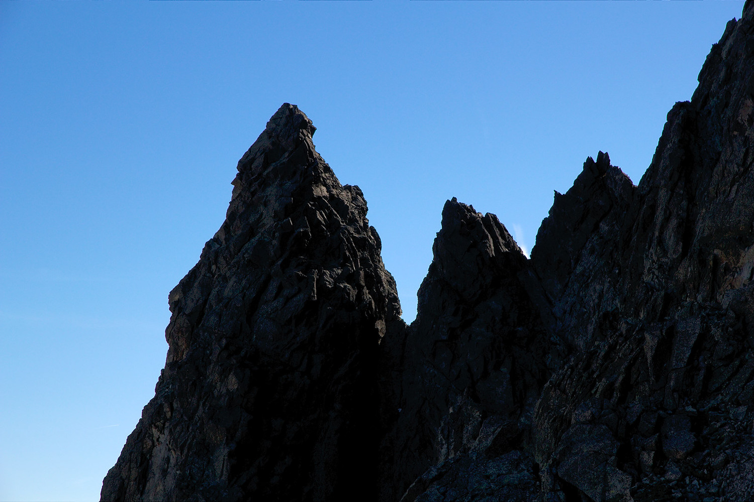 Aiguille Lamathe depuis l'entrée de la Grande Diagonale