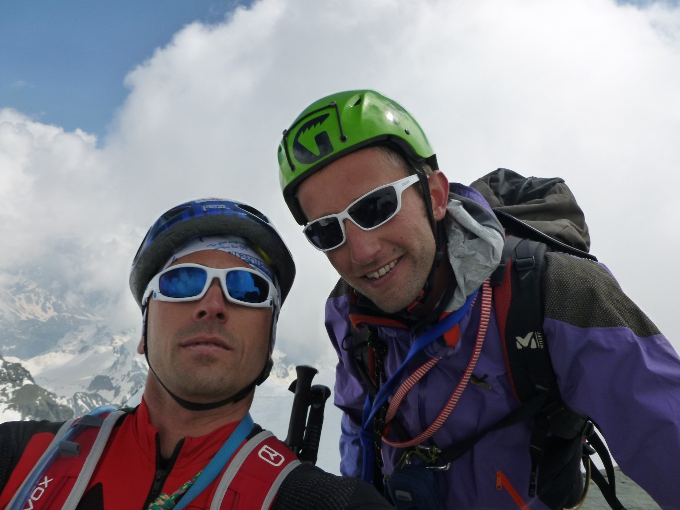Io e Luca in vetta