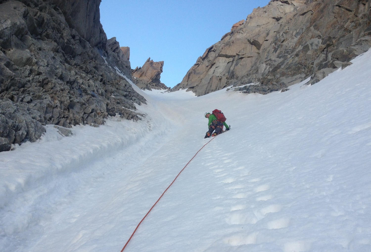 Partie supérieure du couloir Gervasutti