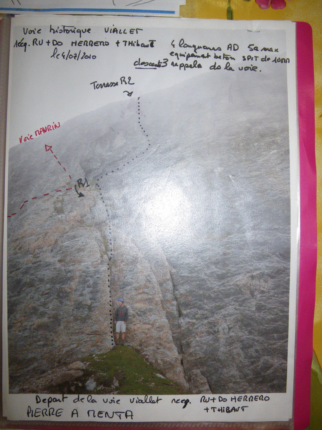 Depart de la voie apres le couloir facile
