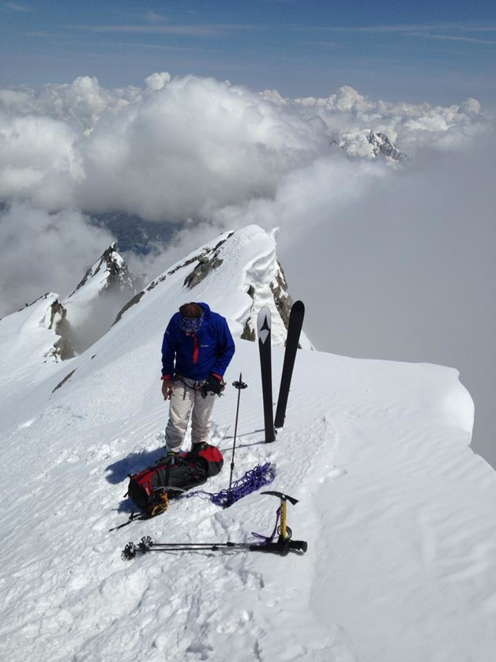 Préparation pour la descente