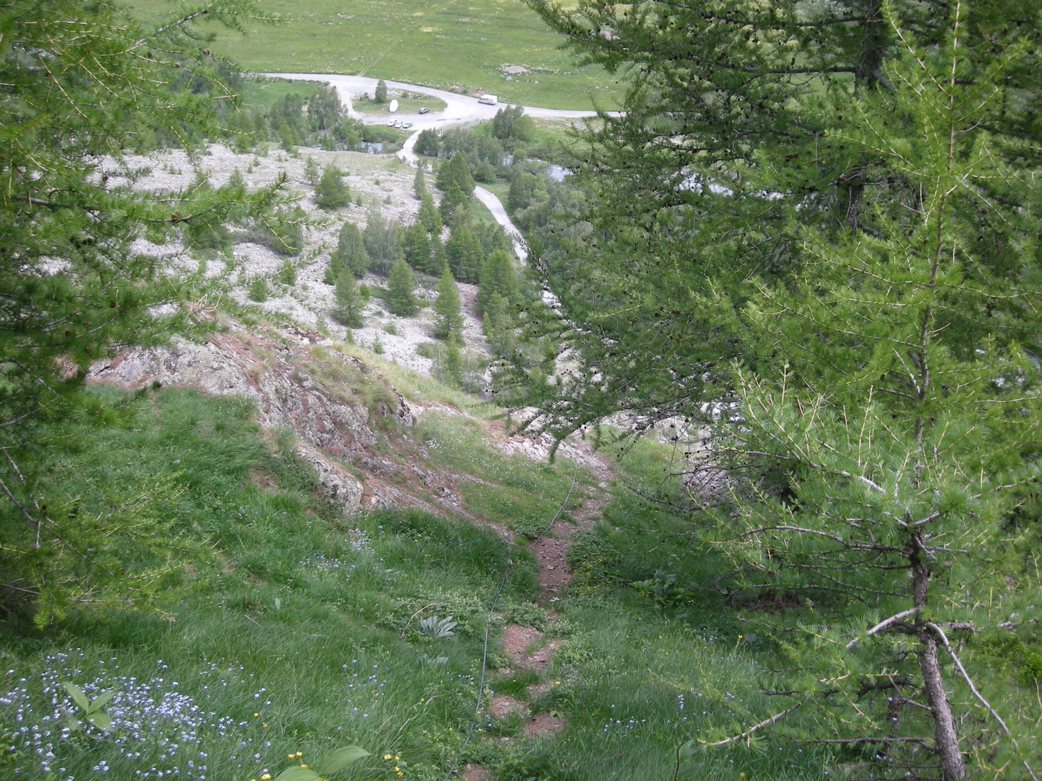 Terrasse a mi-parcours