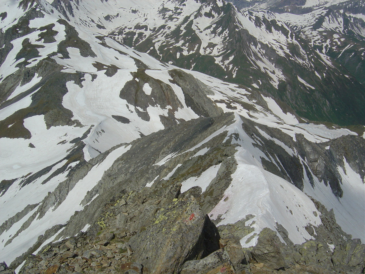 L'arête W vue du sommet