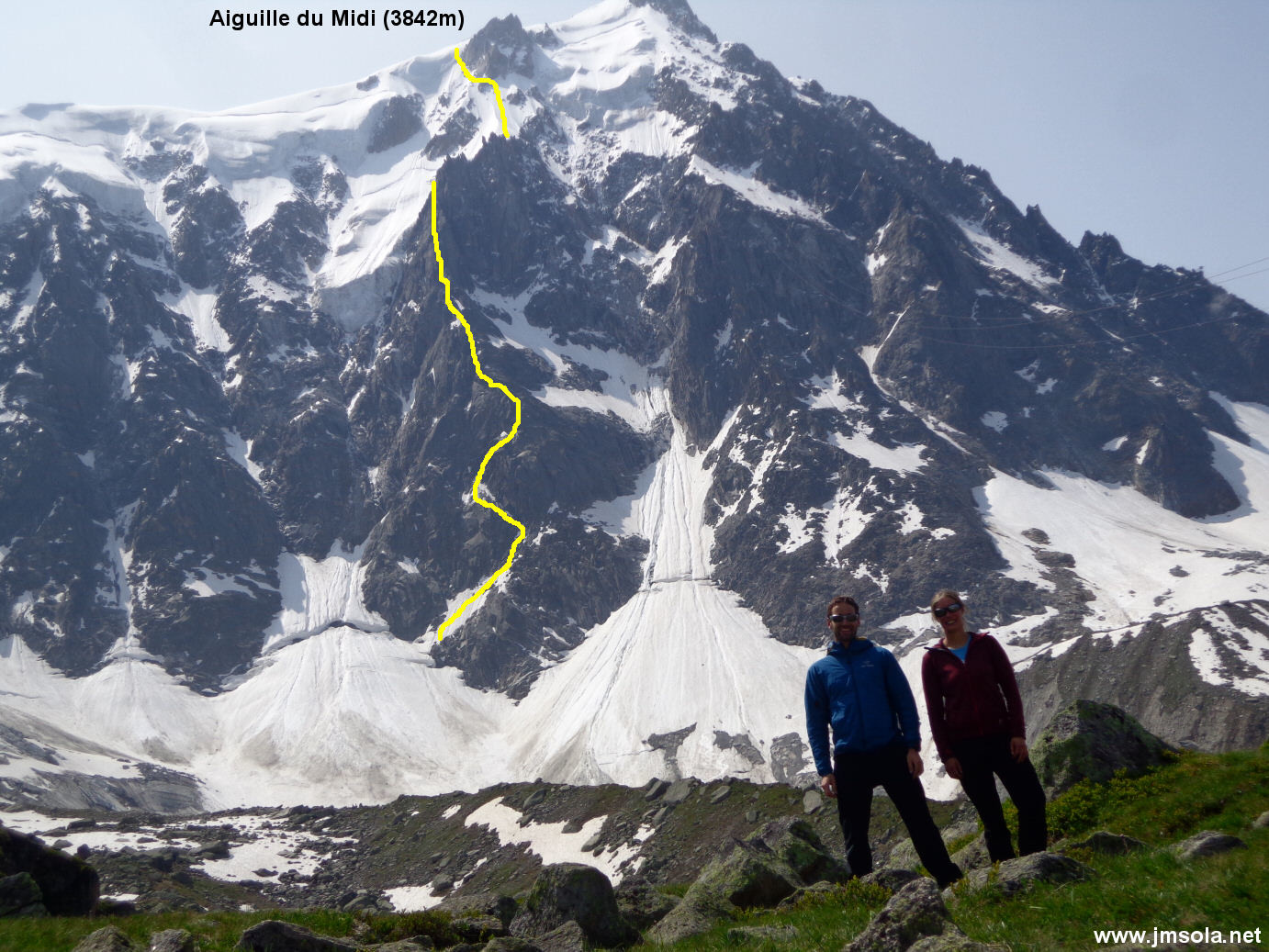 L'éperon Frendo depuis plan de l'aiguille