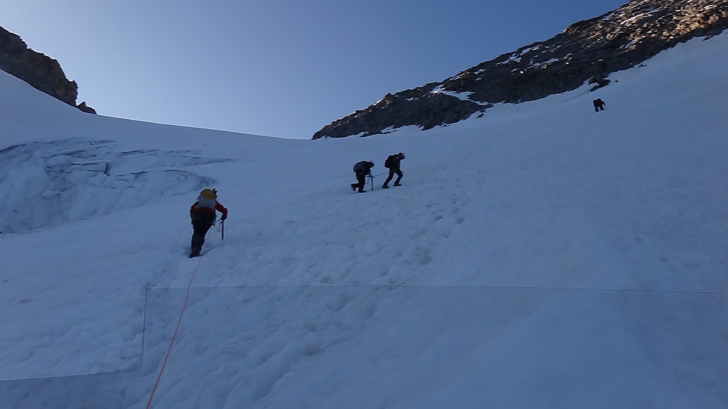 Tête sud du Replat 3428m glacier
