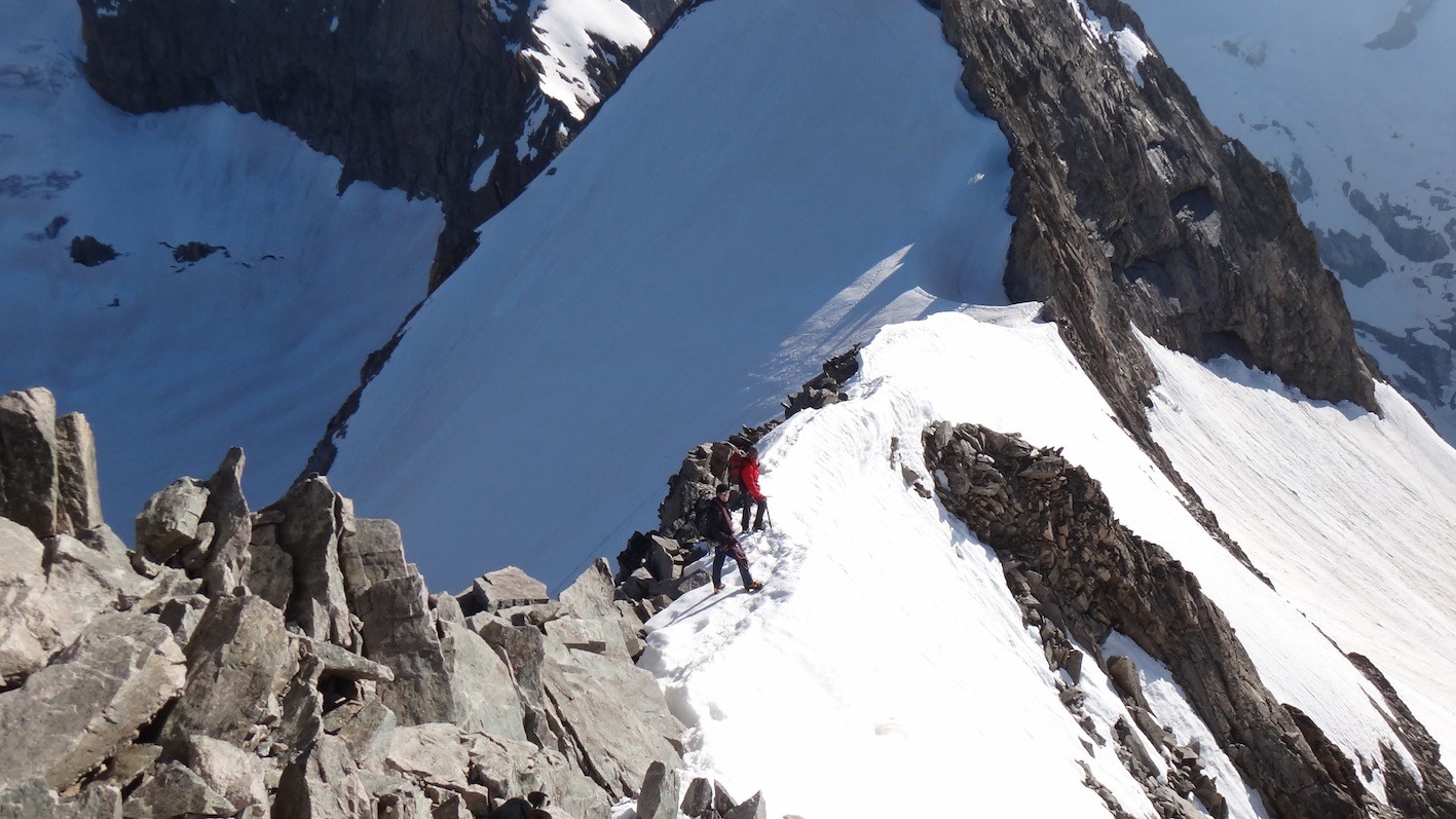 Tête sud du Replat 3428m descente