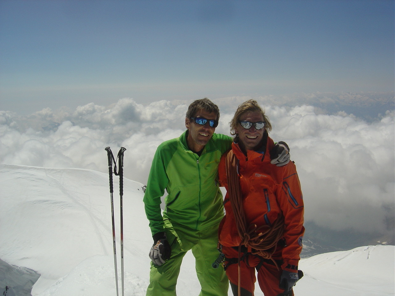 Autre rencontre fortuite, celle d'Oiver, guide d'Innsbruck rencontré cet hiver à Arolla...