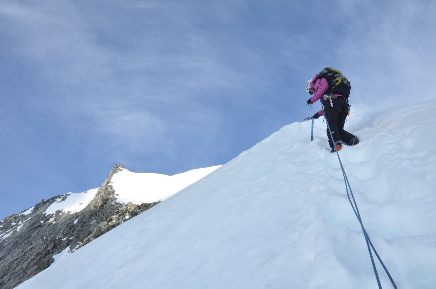 Dernière pente avant que l'arête ne se couche