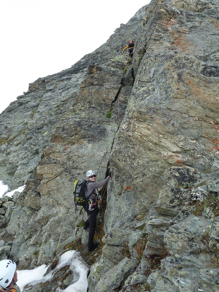 Départ du Col des Aiguilles par la petite cheminée