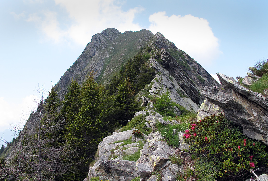 Piz de Campel: particolare della cresta Est.