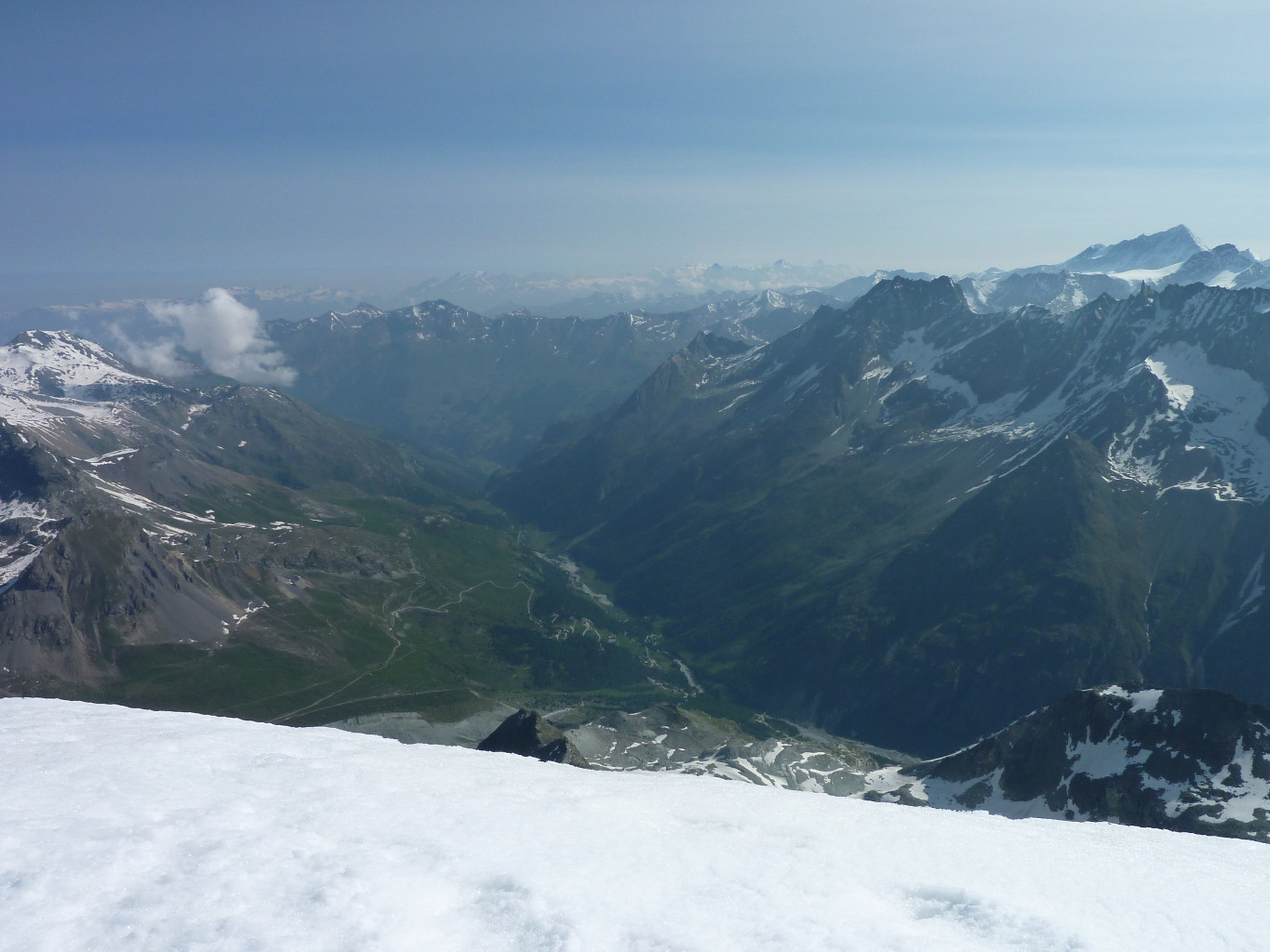 Vue du sommet sur Arolla