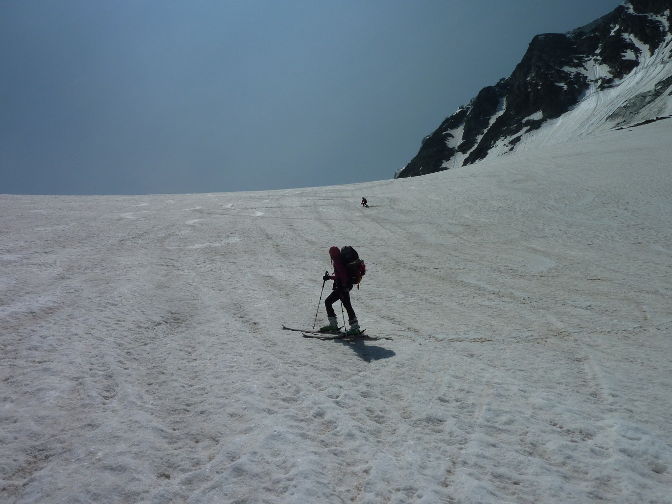 Glacier de Pièce, pas seuls