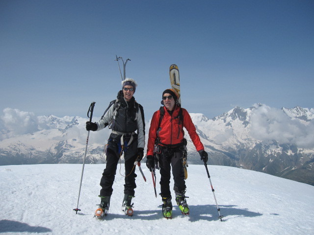 In vetta alla Weissmies.