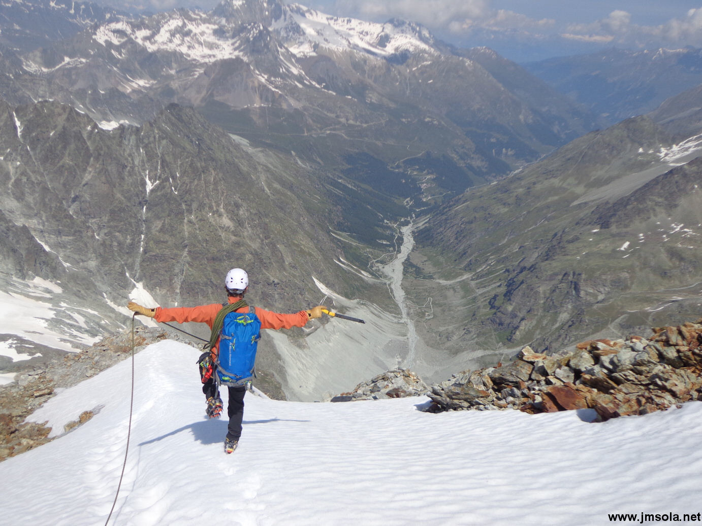 Arolla vue depuis le sommet du Collon
