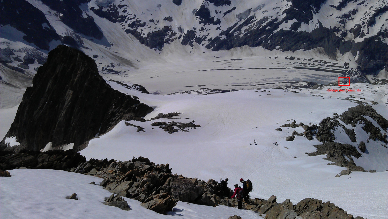 Refuge des Conscrits, vue Nord