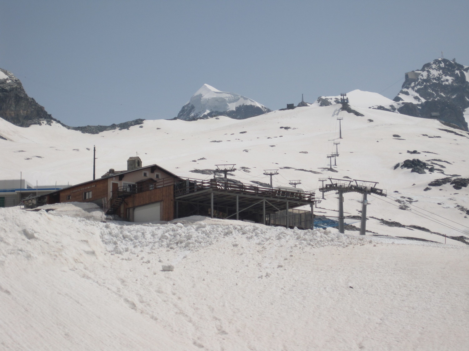 Il Breithorn Occidentale dalle piste di Plan Maison