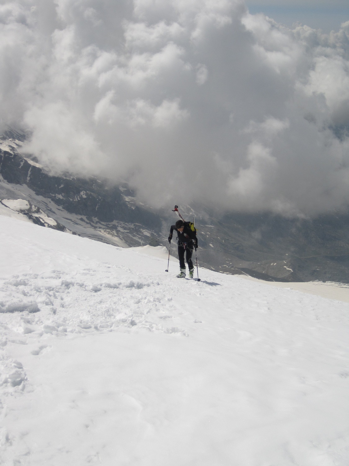 Arrivando alla sella tra i due Breithorn