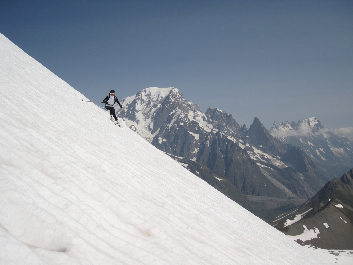 Sfiorando la cima del Bianco