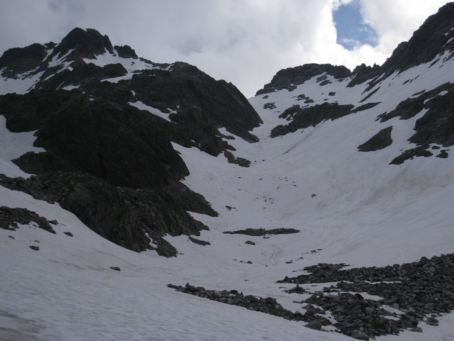 combe de la gde Valloire- vers la breche du Puy Gris -depuis lac Glacé (2450m)