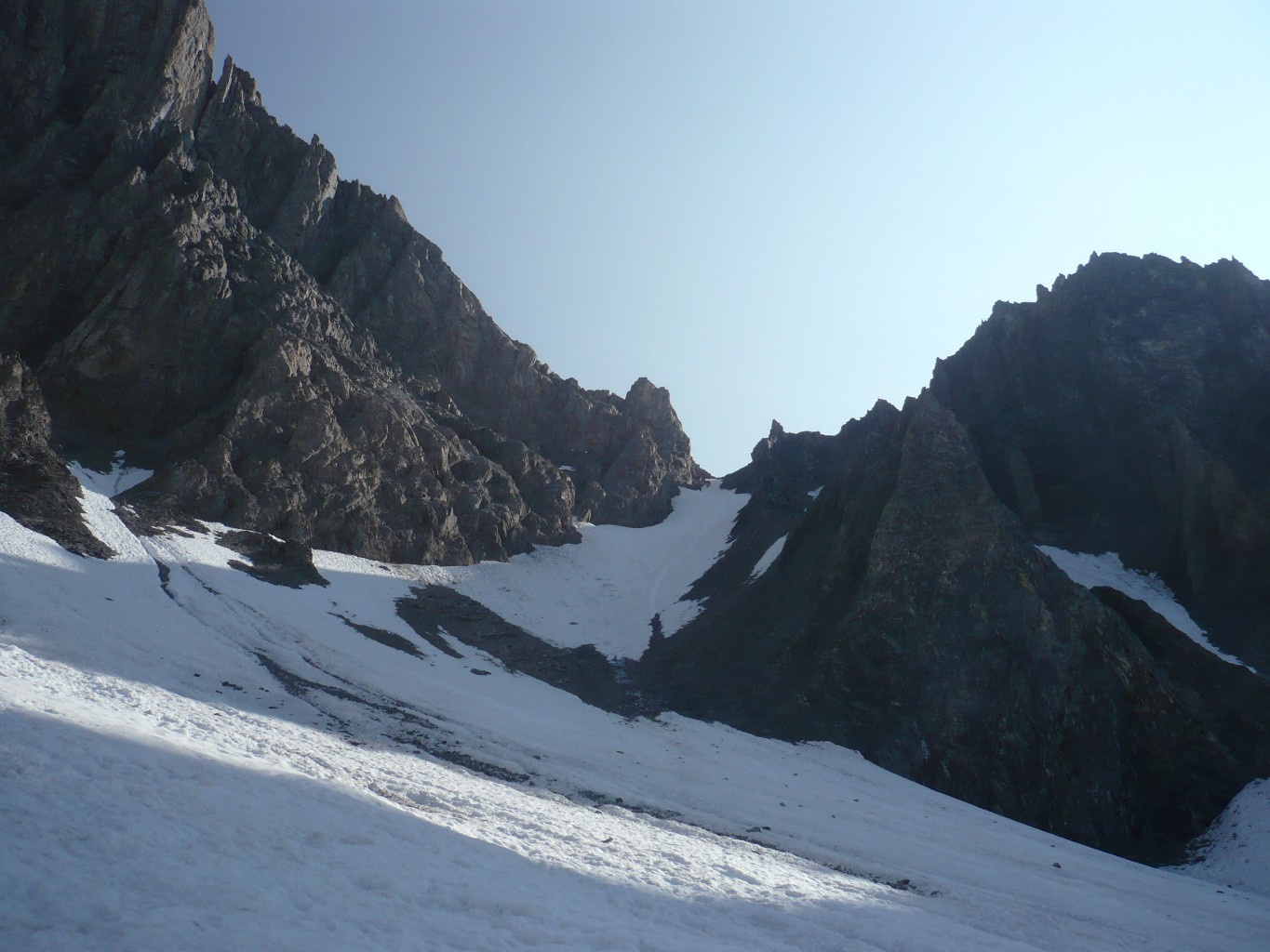 Brèche de la Loza vue d'en bas