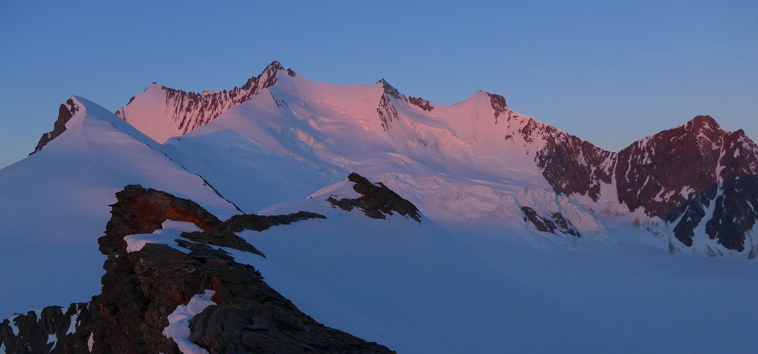 Nadelgrat : de l’Ulrichshorn au Dirruhorn (photo prise le lendemain)