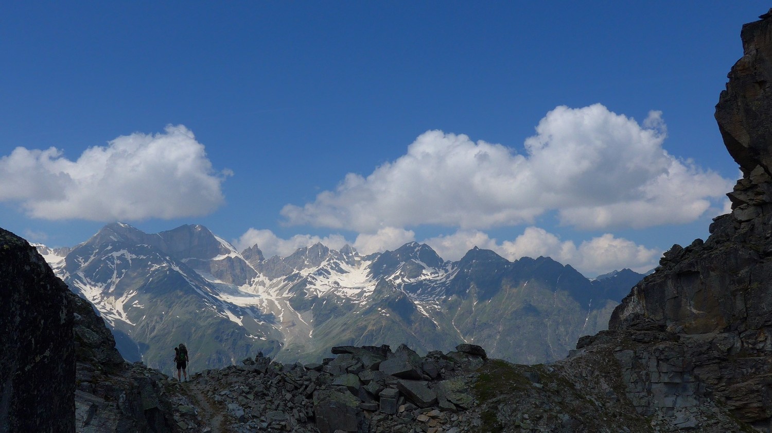 Balfrin/Col 2664. Bascule en versant W, sous Mittelberg.