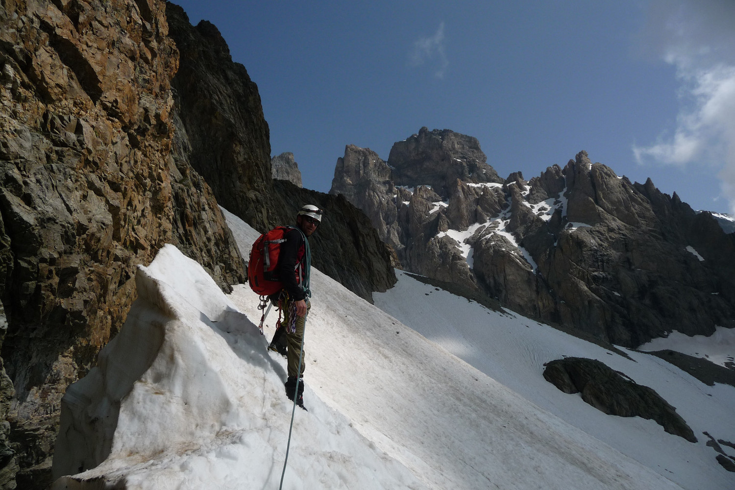 Névé au pied du couloir