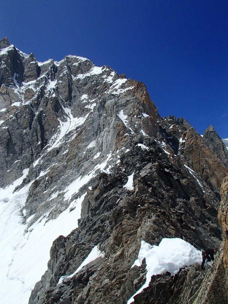 L'arête vue du bivouac de la Fourche