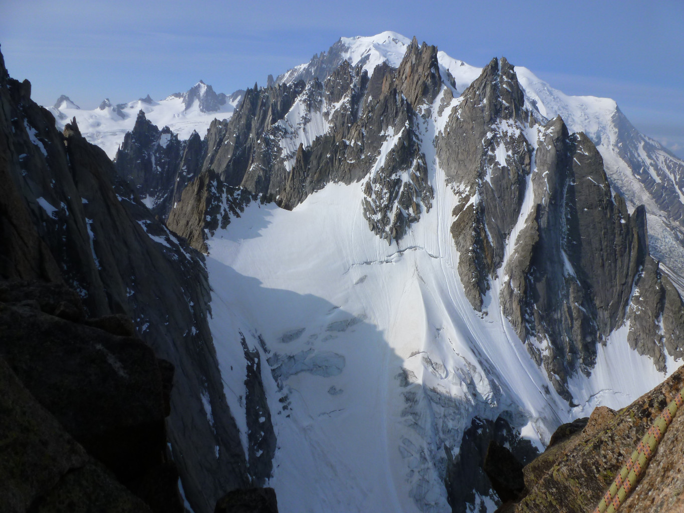 CHARMOZ-GREPON Vue sur la descente, Blaitière...