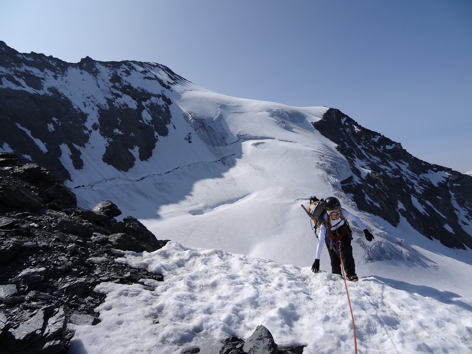 Cécile au col des Roches