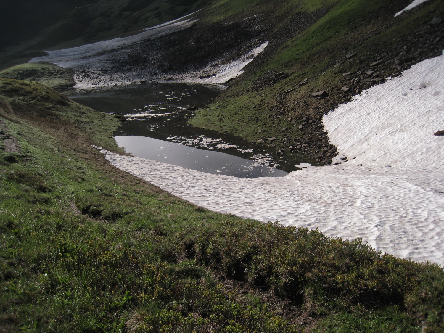 Mandalaz - champs tardif, le lac