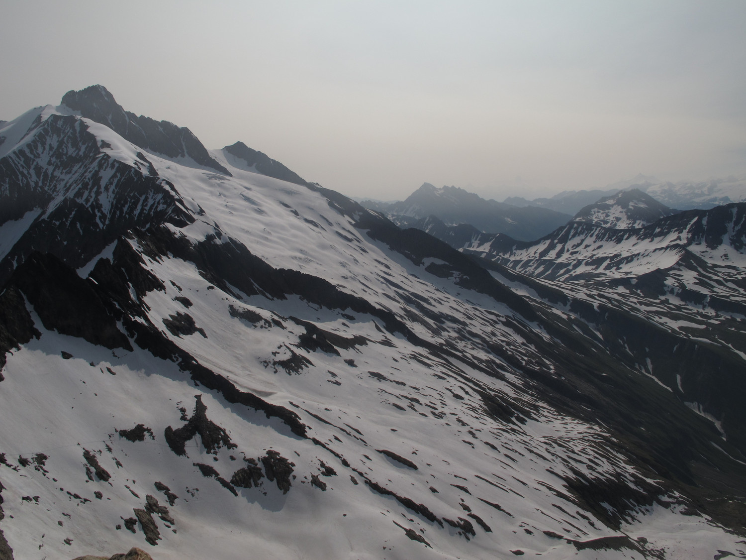 Du côté de la voie normale de l'Aguile des Glaciers.