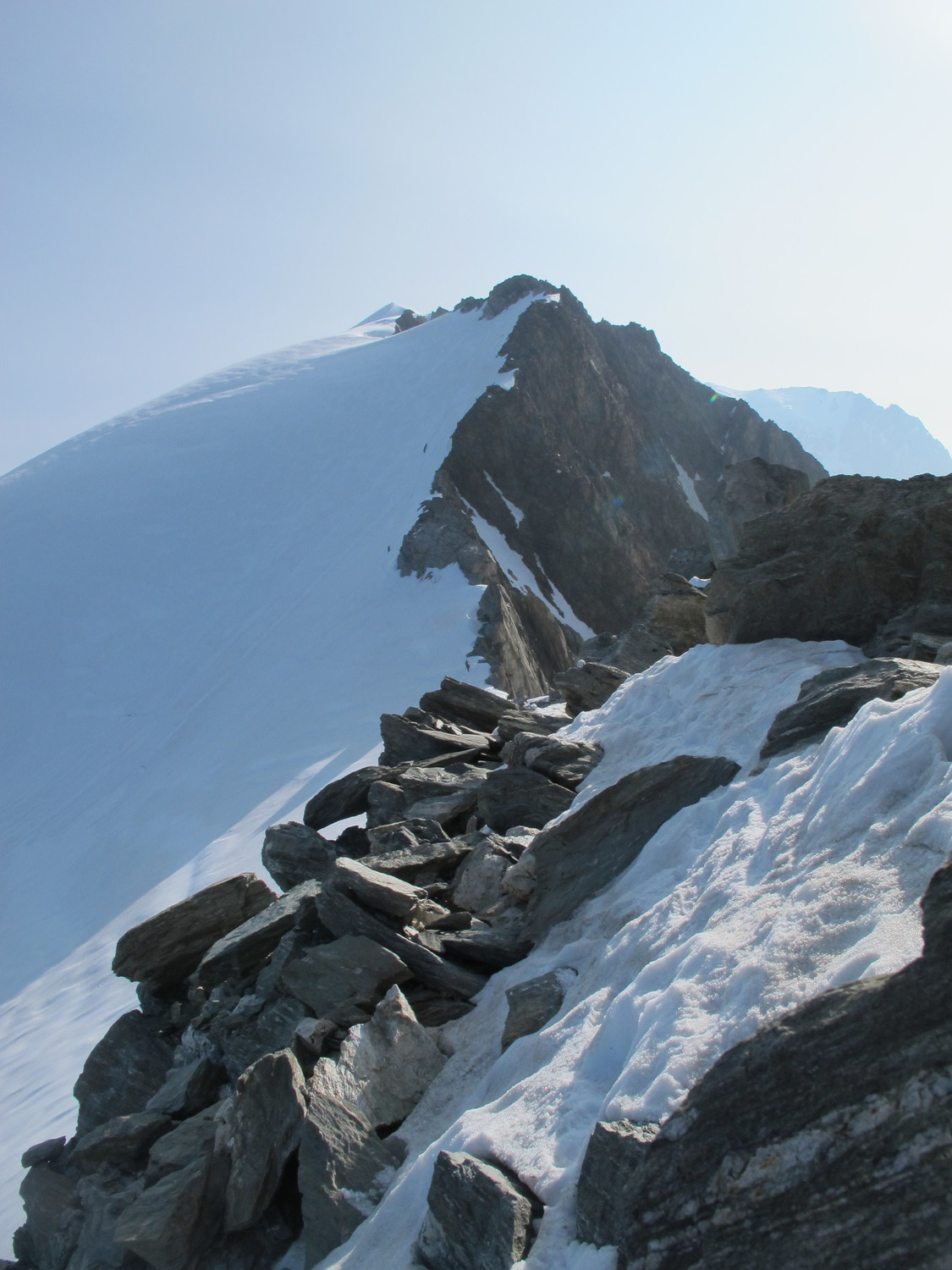 Descente des Dômes vers le col de la Bérangère.