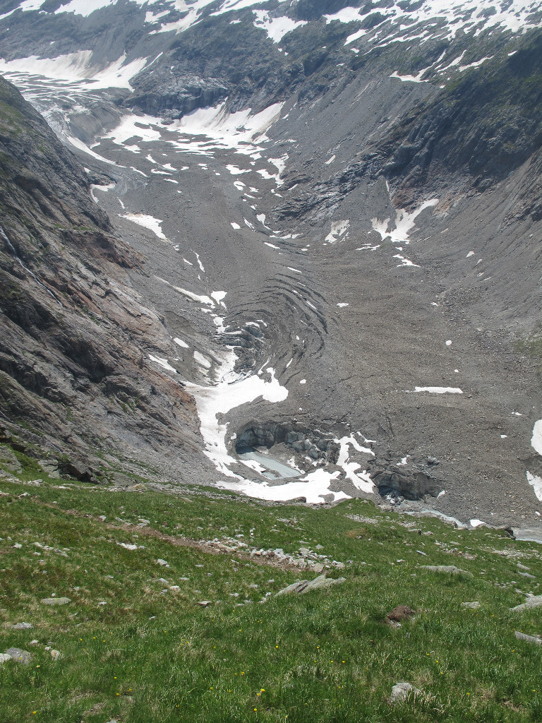 Partie terminale du glacier de Tré la Tête.