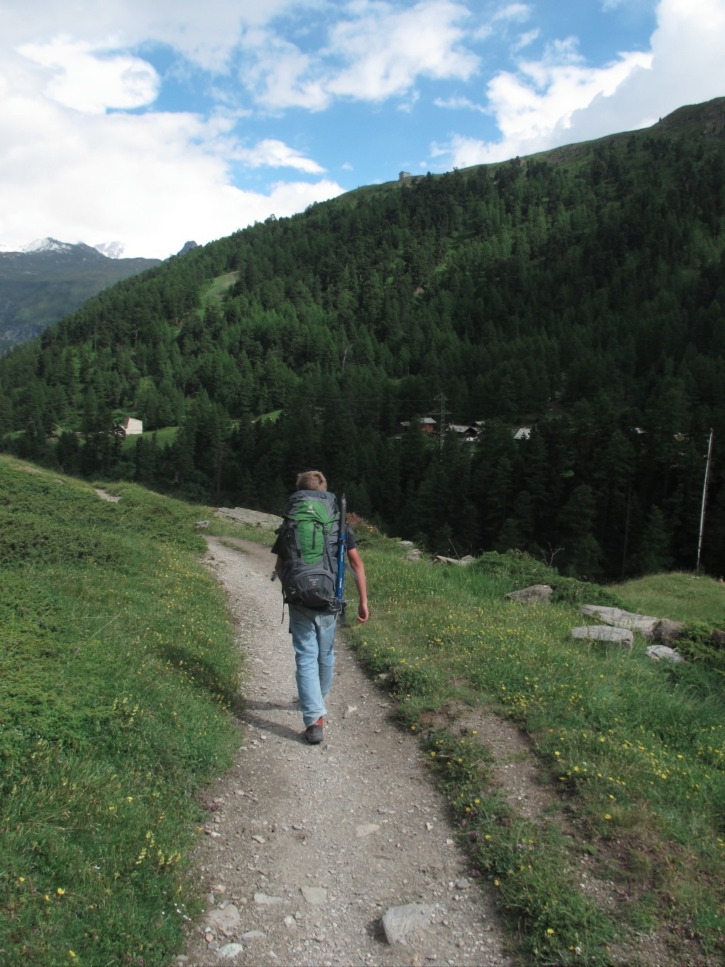 Enfin un bon chemin pour descendre à Zermatt !