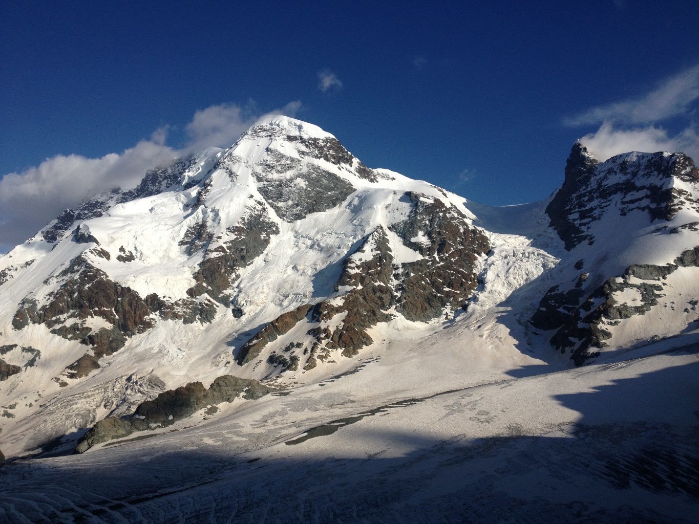 Face N du Breithorn vue de la Gandegghütte