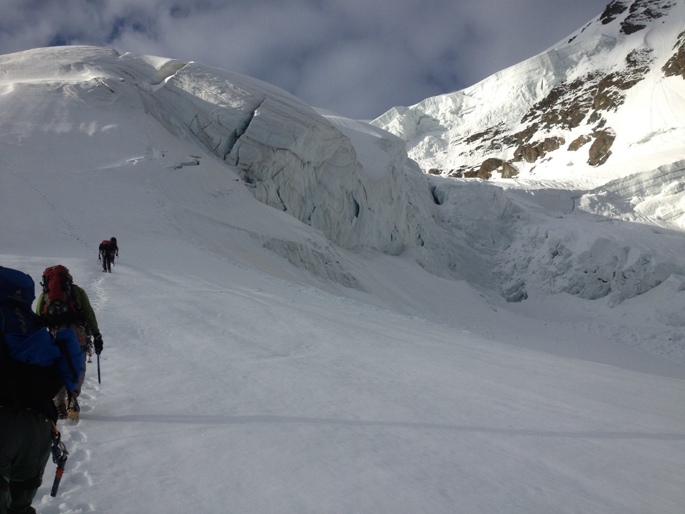 les seracs sous le plateau glaciare