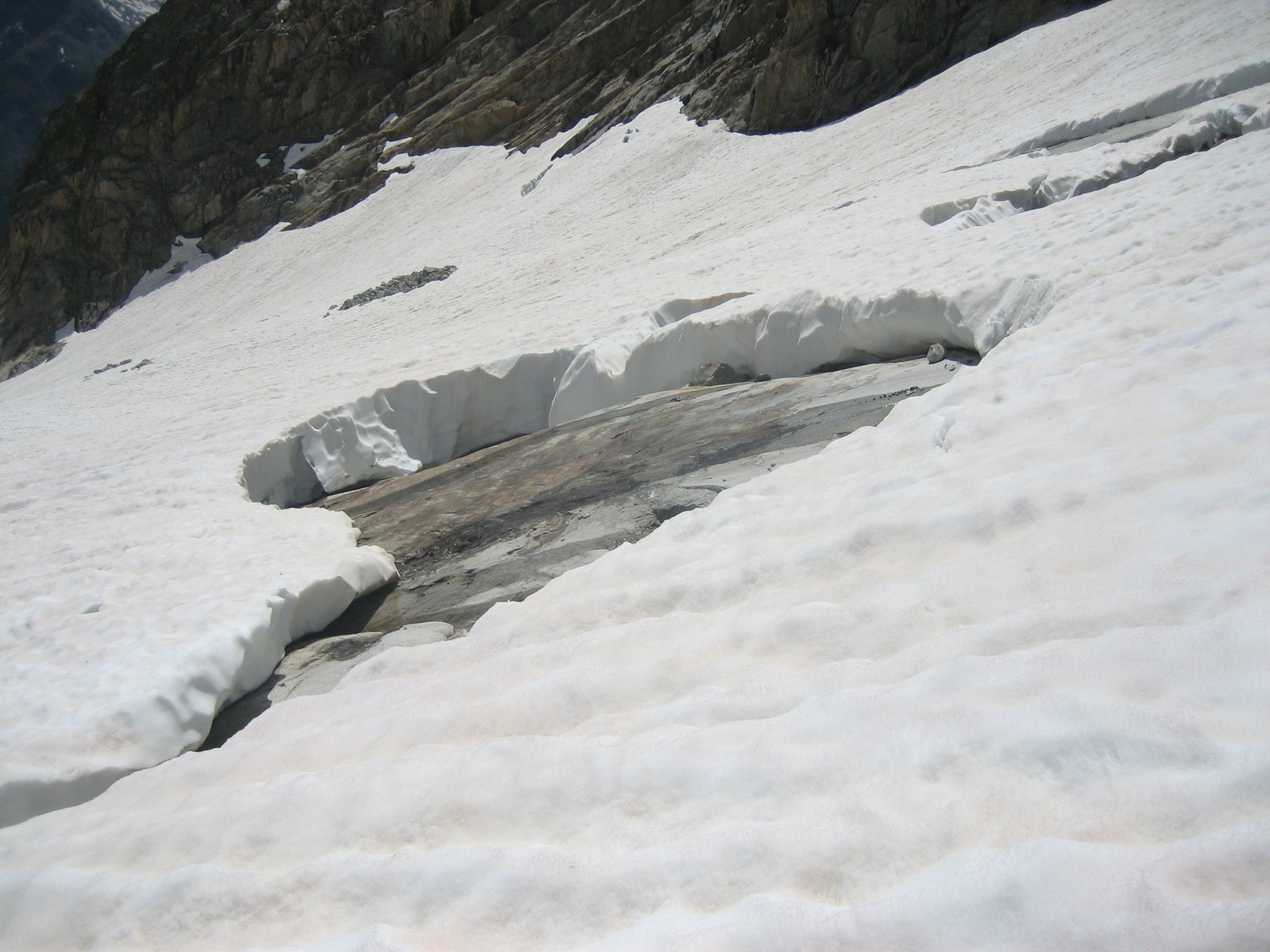 Les seules "crevasses" visibles