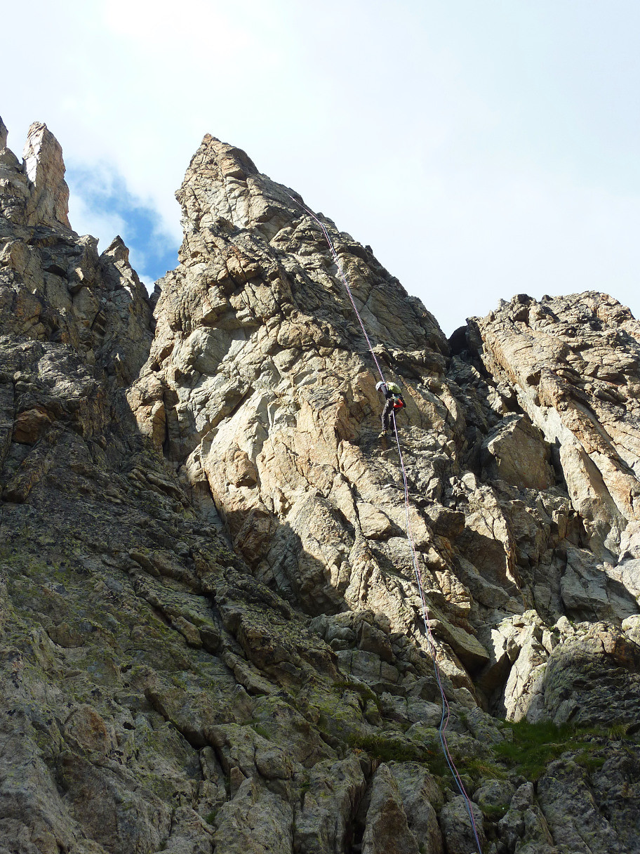 Rappel depuis le sommet du pilier E