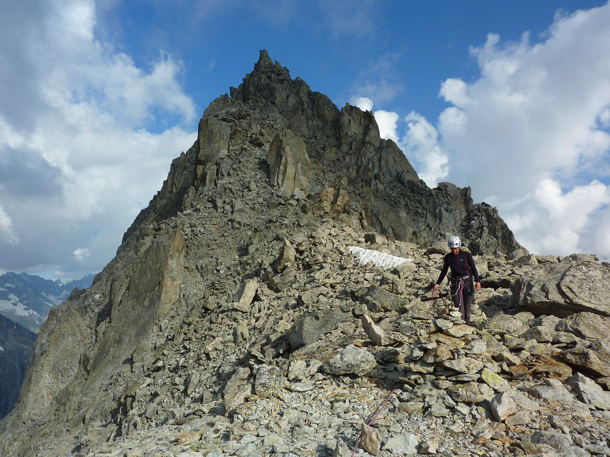 Antécime NW de la Tête de la Marsare : Arête NW depuis le Passage du Graou