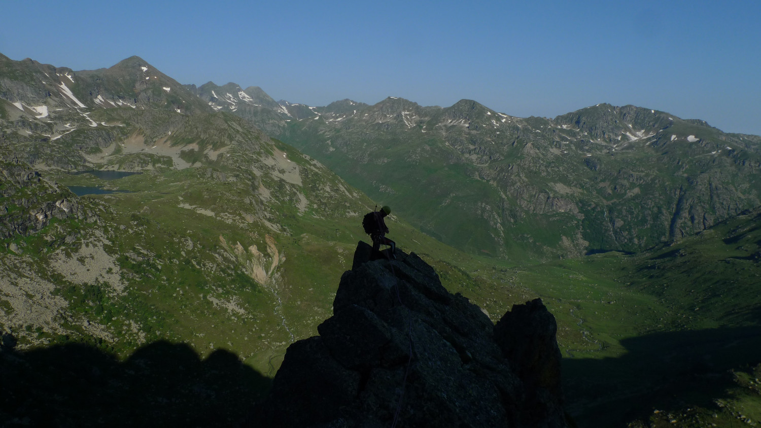 Arribats dalt del segon ressalt ja es poden plegar cordes