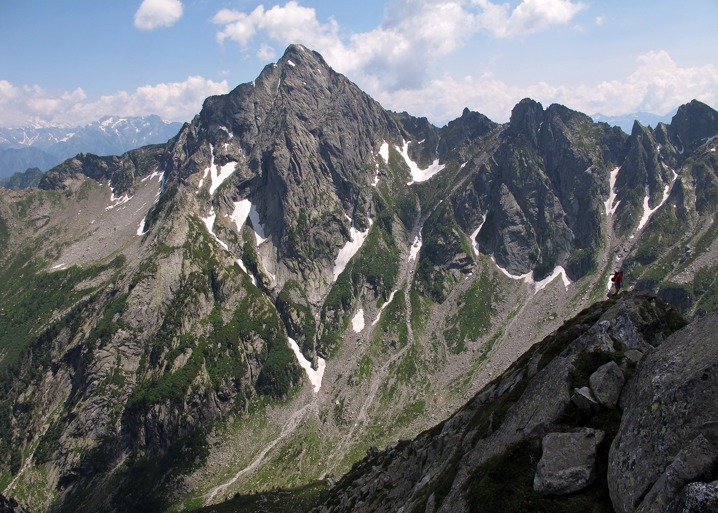 Piz d'Uria; vista sul Cavregasco...