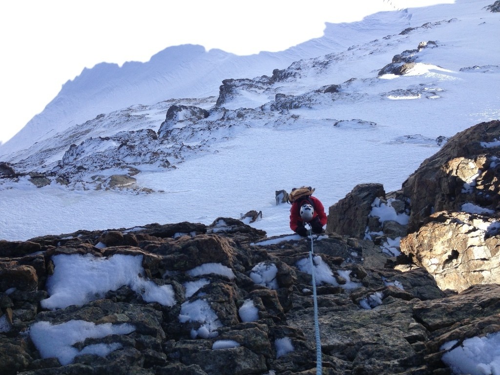 un peu de neige sur le haut, un peu de verglas aussi