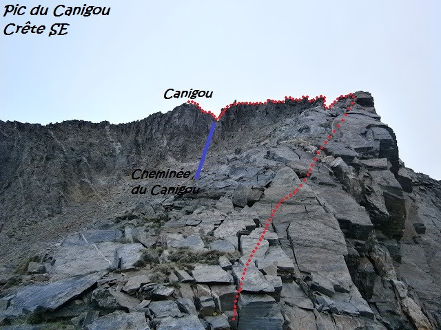 Canigou, crête SE depuis la Brèche Durier