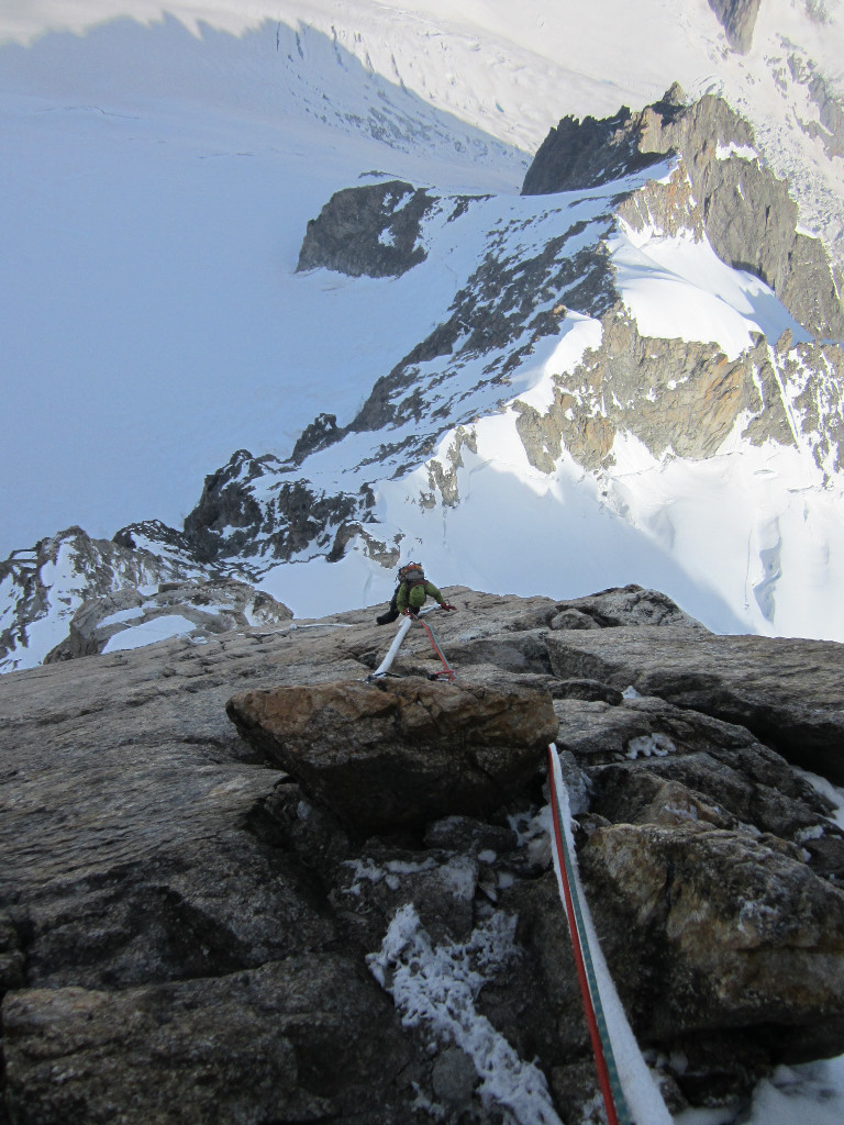 Chris à l'attaque des dalles Burgener
