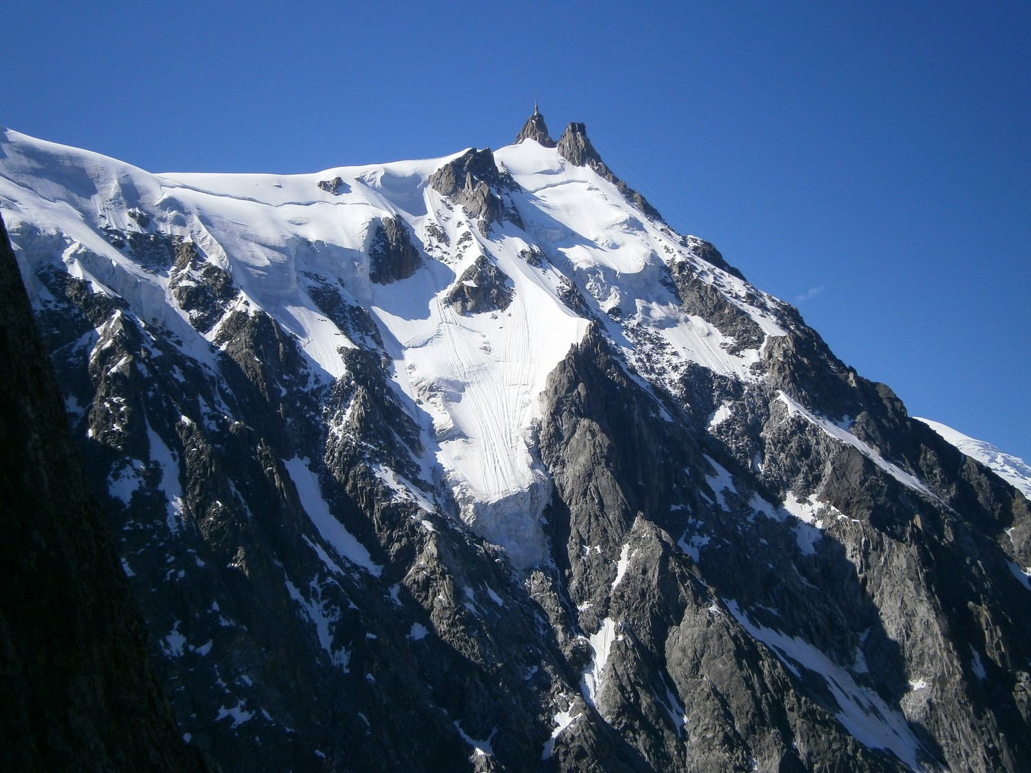 Derrière nous l'Aiguille du Midi